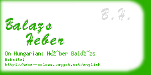 balazs heber business card